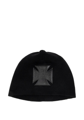 VETEMENTS logo-patch beanie hat - Black