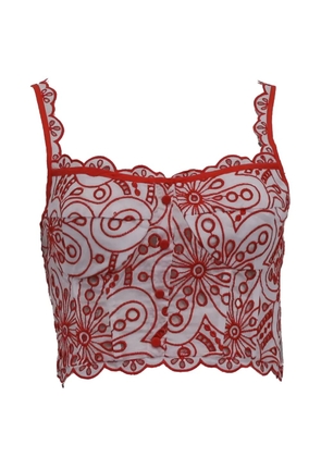 Charo Ruiz Ibiza floral-embroidered top