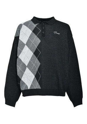 BREATH logo-embroidered polo shirt - Black