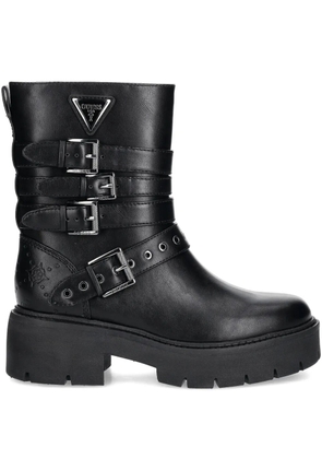 GUESS USA Salvo buckle-detail platform boots - Black