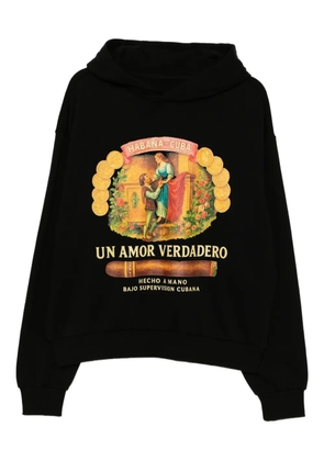 Melt printed hoodie - Black