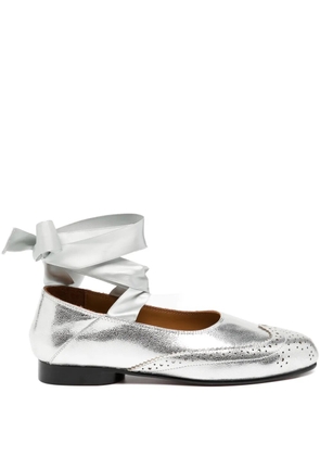 MASU wing tip ballet shoes - Grey