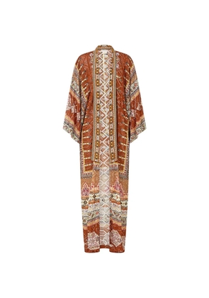 Camilla printeded kimono - Brown