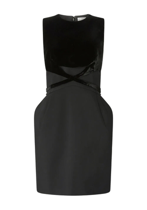 Genny velvet-top mini dress - Black