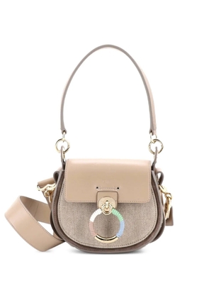 Chloé Pre-Owned Tess Bag Linen and Leather Small shoulder bag - Neutrals