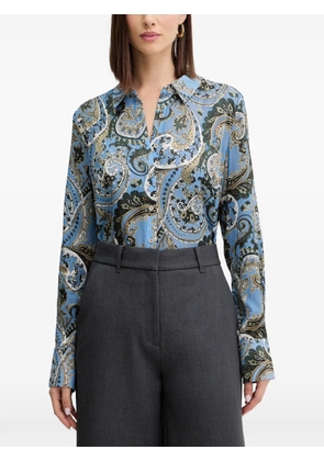 GUESS USA Clarisse paisley-pattern button shirt - Blue