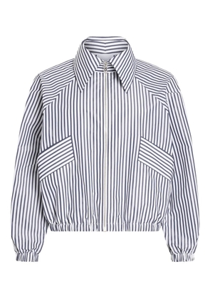 Patou striped-pattern zipped jacket - White