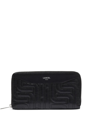 Lancel quilted zipped long wallet - Black