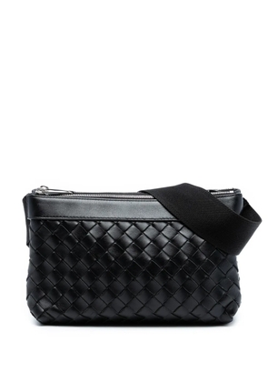 Bottega Veneta Pre-Owned 2012-2025 Leather Intrecciato Duo crossbody bag - Black