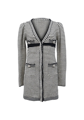 Self-Portrait striped mini dress - White