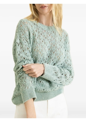 Eleventy long sleeve crew-neck sweater - Green