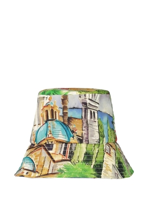 rani arabella Lake Como printed bucket hat - Neutrals