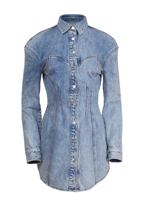 Fleur Du Mal denim shirt dress - Blue