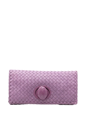 Bottega Veneta Pre-Owned 2012-2025 Nappa Intrecciato Turn Lock clutch bag - Purple
