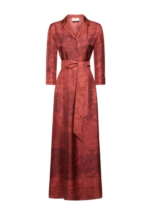 Pierre-Louis Mascia printed belted dress - Red
