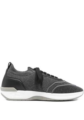 Brioni panelled lace-up sneakers - Grey