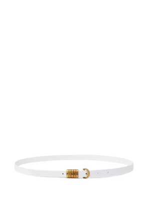 PINKO logo antique-gold leather belt - White