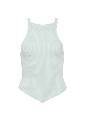 Courrèges pointy rib knit top - Green