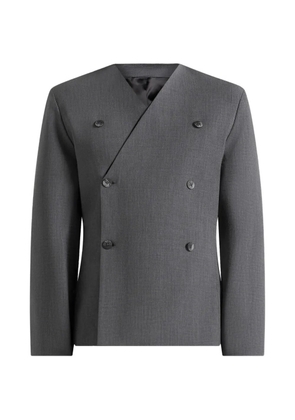 Manière De Voir Timéo double-breasted grey tailored blazer