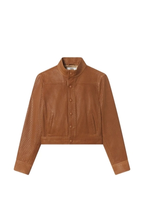 FRAME perforated leather jacket - Brown