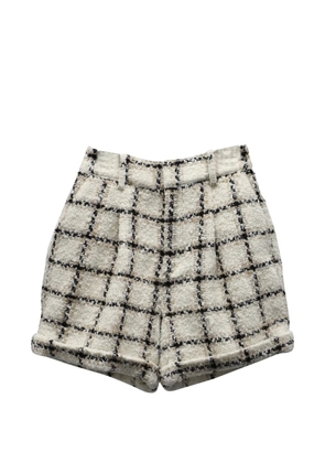 ANINE BING tweed plaid shorts - Neutrals