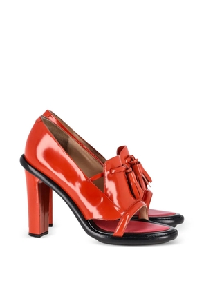 Kenzo Pre-Owned cut-out tassel-detail leather pumps - Orange