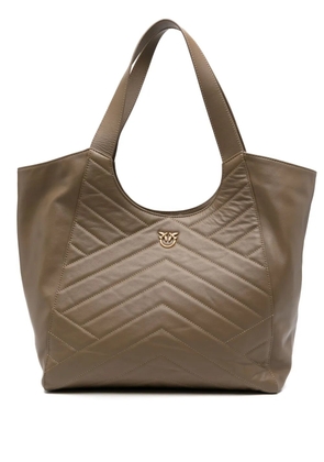 PINKO Love Birds-plaque tote bag - Green