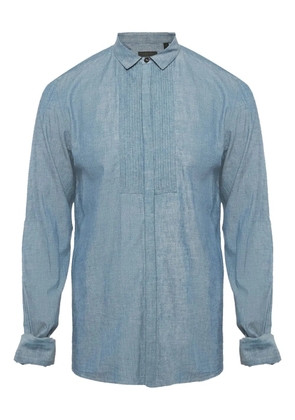 Burberry Pre-Owned pintuck double-cuff shirt - Blue