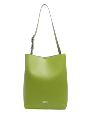 Bimba y Lola large Carlino leather shoulder bag - Green