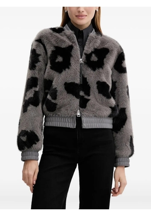 Silvian Heach zip faux-fur jacket - Grey