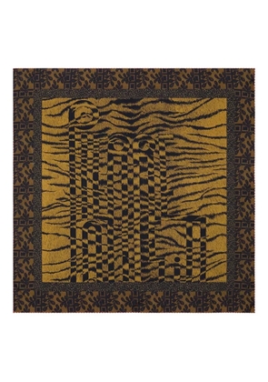 Pierre-Louis Mascia tiger-pattern scarf - Brown