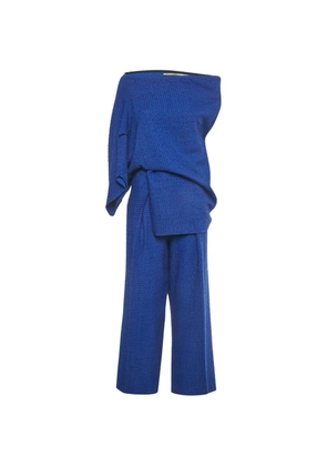 Roland Mouret plated trousers set - Blue