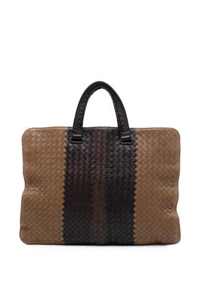 Bottega Veneta Pre-Owned 2012-2025 Nappa Intrecciato Club Fume Briefcase business bag - Brown
