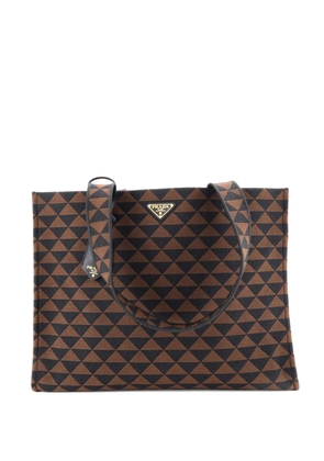 Prada Pre-Owned Symbole Shopper Jacquard Horizontal tote bag - Brown