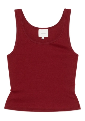 Reformation round neck tank top - Red