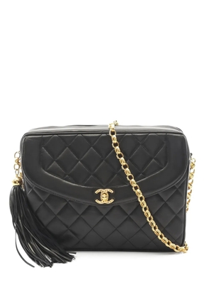 CHANEL Pre-Owned 1991-1994 Diana matelassé chain shoulder bag - Black