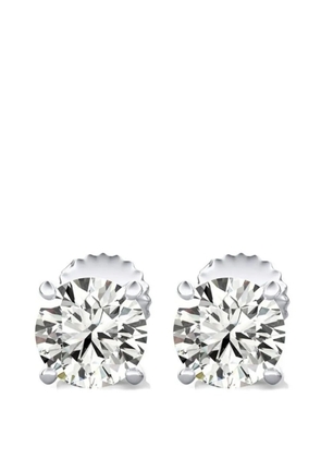 Tilla 14K white gold round-cut-diamond stud earrings - Silver
