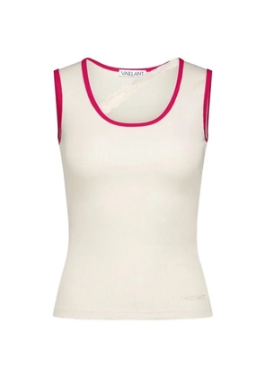 VAILLANT STUDIO ribbed lace-trim tank top - Neutrals