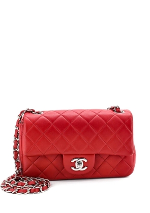 CHANEL Pre-Owned Classic Single Flap Bag Quilted Lambskin Mini crossbody bag - Red