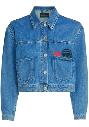 Karl Lagerfeld Ikon cropped denim jacket - Blue