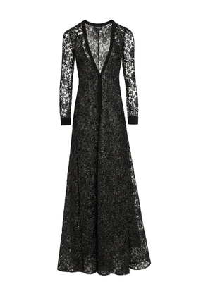 Giambattista Valli floral-embroidered maxi dress - Black