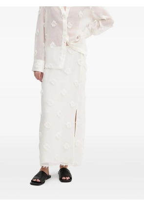 SAMSOE SAMSOE tassel-embellished split skirt - White