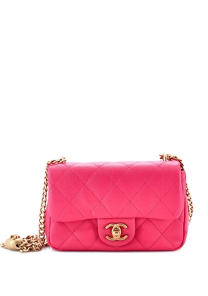 CHANEL Pre-Owned Sweet Heart Chain Flap Bag Quilted Caviar Mini crossbody bag - Pink