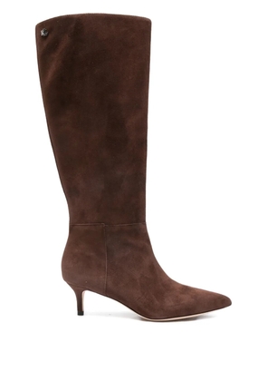 Lauren Ralph Lauren 60mm suede pointed-toe boots - Brown
