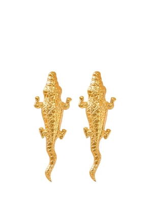 Natia X Lako crocodile earrings - Gold