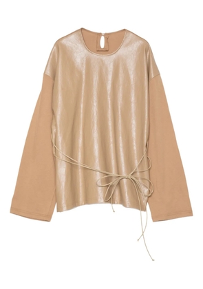 Muller Of Yoshiokubo panelled tie-waist top - Neutrals