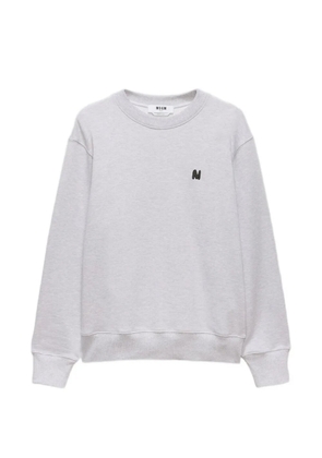 MSGM logo-detail crew-neck sweatshirt - Grey