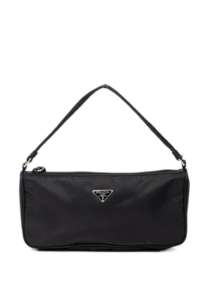 Prada Pre-Owned triangle-logo shoulder bag - Black