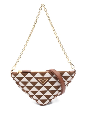 Prada Pre-Owned 2010s Symbole triangle shoulder bag - Brown