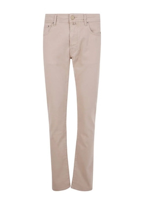 Jacob Cohën embroidered-pocket trousers - Brown